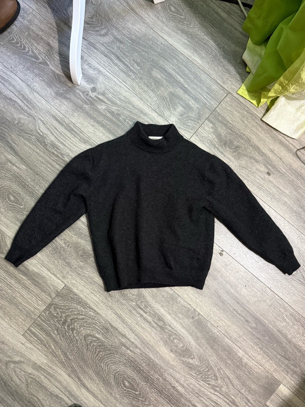 Pronto Uomo Charcoal Gray Merino Wool Top